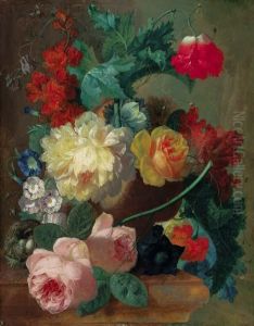 Flowers In A Terracotta Vase