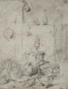 Interieur Anime De Ferme by Adriaen Jansz. Van Ostade