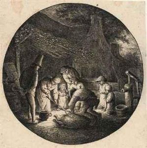 The Pig Killers by Adriaen Jansz. Van Ostade