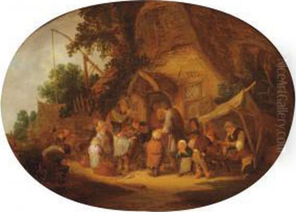 Peasants Making Music At A Village Feast by Adriaen Jansz. Van Ostade
