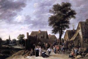 The Kermis at the Half Moon Inn 1641 by David The Younger Teniers