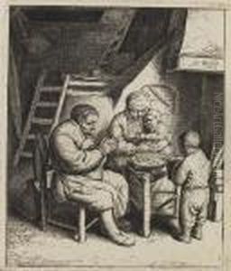 Das Tischgebet (le Benedicite) by Adriaen Jansz. Van Ostade