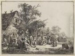 Das Fest Unter Der Laube (la Danse Sous La Treille) by Adriaen Jansz. Van Ostade