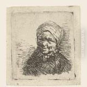 Bust Of A Peasant by Adriaen Jansz. Van Ostade