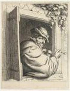 The Smoker At The Window by Adriaen Jansz. Van Ostade