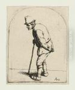 Peasant With A Crooked Back by Adriaen Jansz. Van Ostade