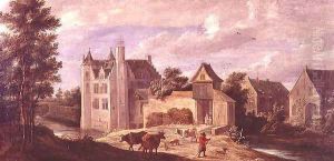 View of a Chateau by David The Younger Teniers