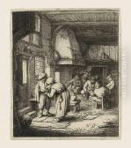 The Peasant Settling His Debt by Adriaen Jansz. Van Ostade