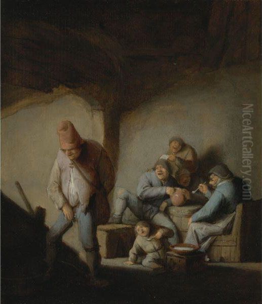 Peasants In The Interior Of An Inn - view 1