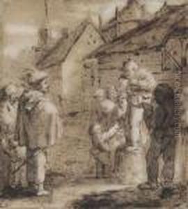 The Juggler by Adriaen Jansz. Van Ostade