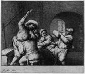 Der Messerkampf by Adriaen Jansz. Van Ostade