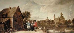Landscape with Chateau, 1649 by David The Younger Teniers