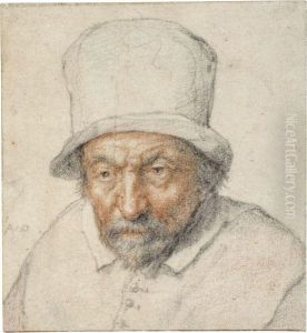A Study Of A Bearded Man Wearing A Hat