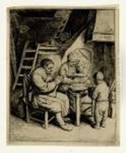 Le Benedicite by Adriaen Jansz. Van Ostade