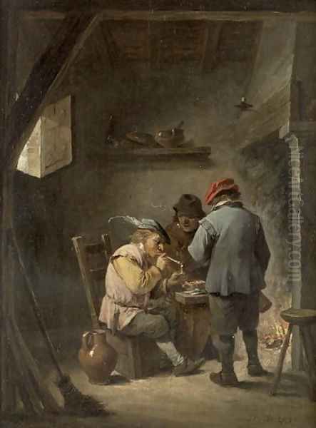 Peasants by an Inn Fire - view 1