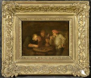 Men Playing Dice In A Tavern