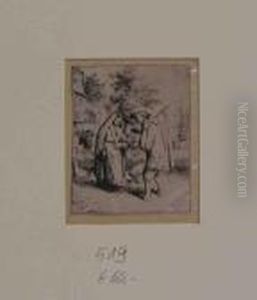 Die Unterhaltung by Adriaen Jansz. Van Ostade