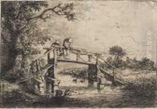Die Angler Auf Der Brucke - view 1