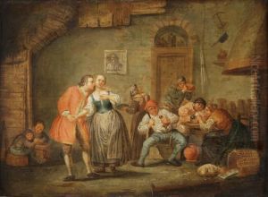 Paysans Dans Une Auberge by Adriaen Jansz. Van Ostade