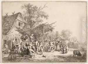 Feiernde Bauern by Adriaen Jansz. Van Ostade