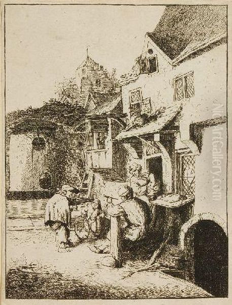Radierung Auf Butten Mit Wasserzeichen - view 1