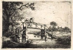 Le Pecheur A La Ligne by Adriaen Jansz. Van Ostade