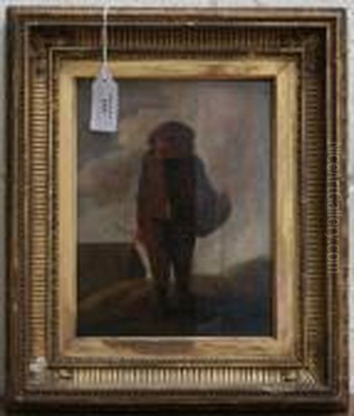 Study Of A Dutch Youth Walking In A Landscape - view 1