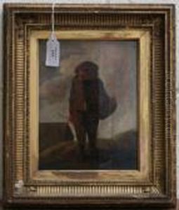 Study Of A Dutch Youth Walking In A Landscape