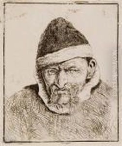 Busto Di Vecchio Con Colletto Bianco