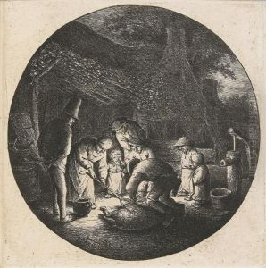The Pigkillers by Adriaen Jansz. Van Ostade