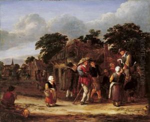 Dorfstrasse Mit Redner by Adriaen Jansz. Van Ostade