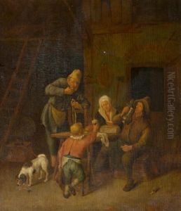 Farmhouse Room by Adriaen Jansz. Van Ostade