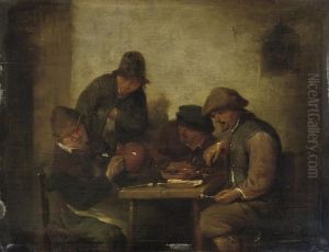 Peasants Smoking And Drinking In An Interior