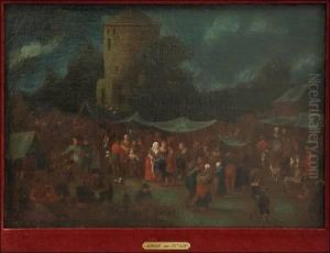 [style Of] Market Day Revelry by Adriaen Jansz. Van Ostade