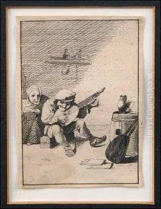 The Pipe Smoker by Adriaen Jansz. Van Ostade