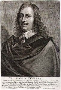 Self Portrait, plate 79 from a series of portraits of artists, engraved by Pieter de Jode II 1606-p.1674 by David The Younger Teniers