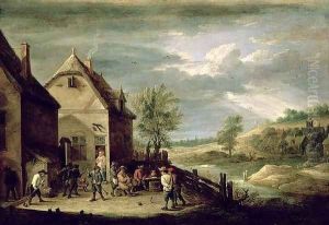 Peasants Playing Boules by David The Younger Teniers