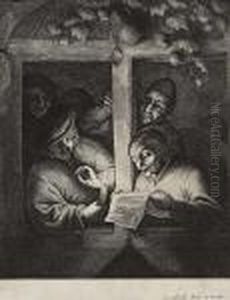 Die Sanger Am Fenster by Adriaen Jansz. Van Ostade