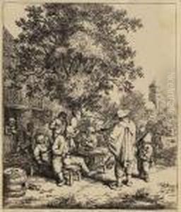 Violinspieler Und Der Kleine Leiermann by Adriaen Jansz. Van Ostade
