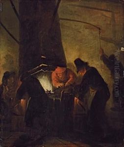 A Forge by Adriaen Jansz. Van Ostade