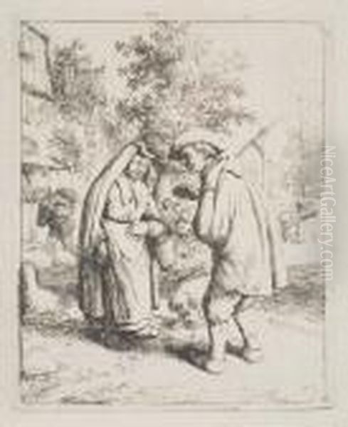 Man And Woman Conversing - view 1