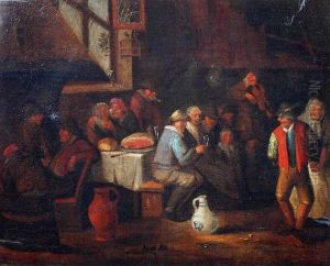 Figures Drinking In An Inn
