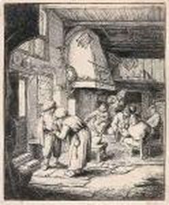 Der Bauer, Seine Zeche Zahlend by Adriaen Jansz. Van Ostade