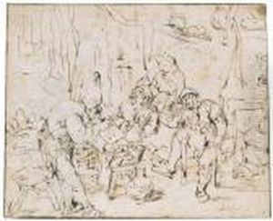 Scena Di Osteria by Adriaen Jansz. Van Ostade