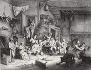 Dance In The Inn by Adriaen Jansz. Van Ostade