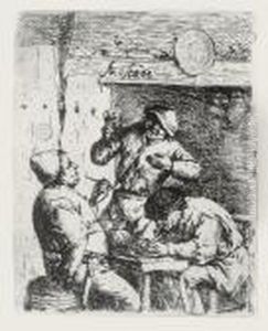 Smoker And The Drinker by Adriaen Jansz. Van Ostade