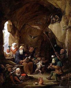 The Temptation of St. Anthony in a Rocky Cavern by David The Younger Teniers