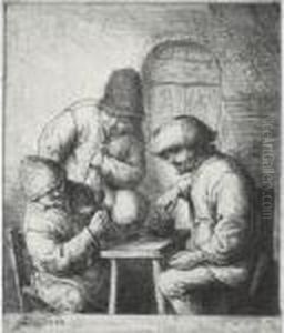 The Empty Jug (g., Holl. 15) by Adriaen Jansz. Van Ostade