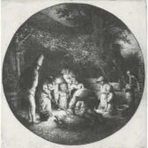 The Barn by Adriaen Jansz. Van Ostade