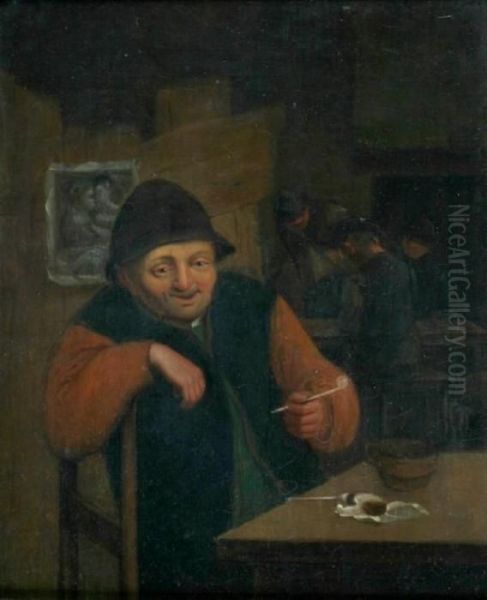 Man Smoking A Pipe - view 1